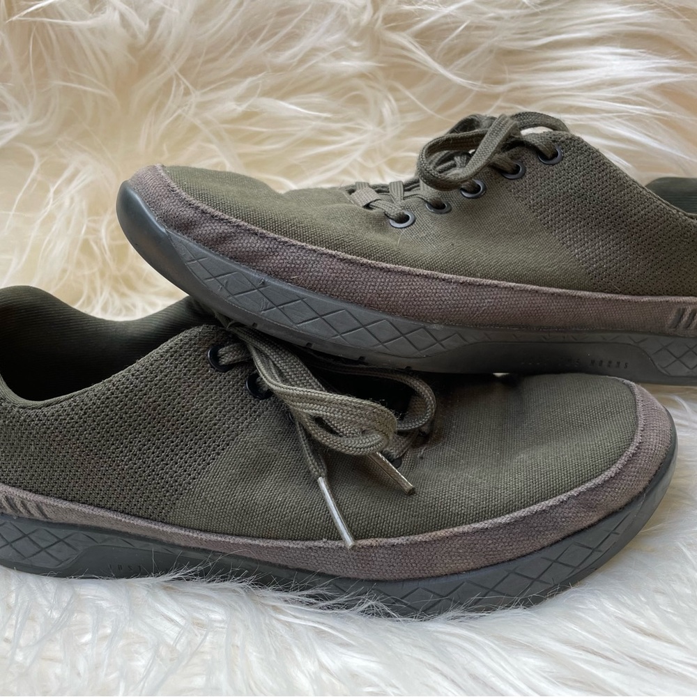 NoBull Canvas Trainers Olive Green